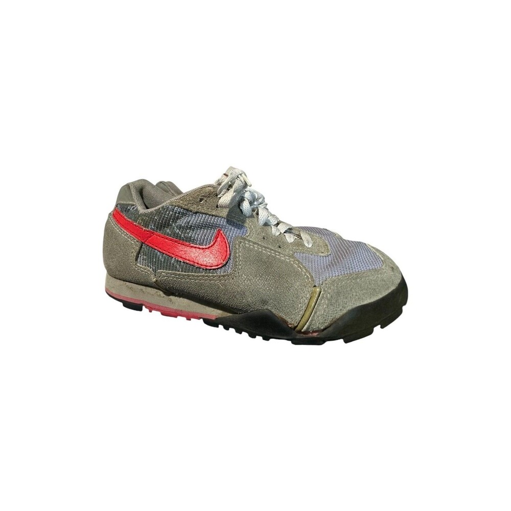 Vintage Nike Womens Caldera Low Top Sneakers Red Gray Hiking Shoes Sz 6.5 1991